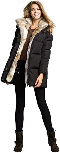 Down Jackets-women's Thickened Down Jacket (Small, Black)