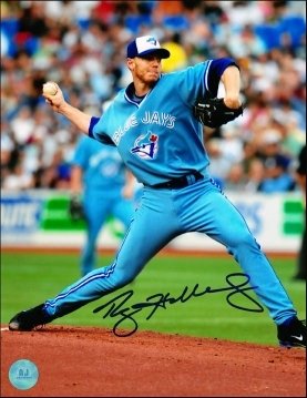 Roy Halladay Toronto Blue Jays Autographed/Hand Signed 8X10 Retro Photo