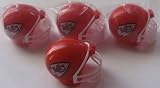 NFL Football Mini Helmets Kansas City Chiefs Pencil Toppers Vending Toys Pack of 4