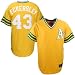 Oakland Athletics Jerseys : Majestic Oakland Athletics #43 Dennis Eckersley Gold Throwback Replica Baseball Jersey