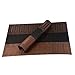 Top Finel Placemats,Plastic Table Mats Set of 8,Heat Resistant Washable Place Mats for Dinner Table,Brown&Black
