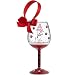 Sit Stay Drink! Hand-Painted Wine Glass Ornament, Gift Boxed - Dog Lovers Gift!
