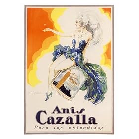 Retro Alcohol Prints: Aris Cazall - Drinks Advert Print - 40x30cm