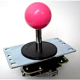 Sanwa JLF-TP-8YT-SK OEM Pink Ball Handle Arcade Joystick 4 & 8 Way Adjustable (Mad Catz SF4 Tournament Joystick Compatible)