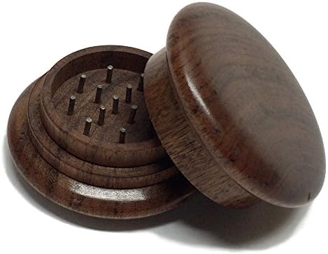 DC Crafts - Dark Wooden Herb &amp; Spice Grinder 2 in. with Cloth Storage Bag