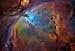 Orion Nebula (Colorful) Art Poster Print - 11" X 17"