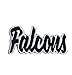 Falcons - Black/White - Team Mascot - Words/Names - Iron on Applique/Embroidered Patch