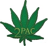 TuPac Music Band Patch - 2 Pac Pot Leaf Logo - Applique