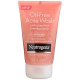 Neutrogena Oil-Free Acne Wash Pink Grapefruit Foaming Scrub, 4.2-Ounce Tubes (Pack of 3)