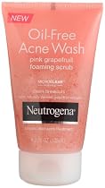 Neutrogena Oil-Free Acne Wash Pink Grapefruit Foaming Scrub, 4.2-Ounce Tubes (Pack of 3)