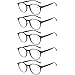 5 Pairs Reading Glasses - Standard Fit Spring Hinge Readers Glasses for Men and Women (5 Pack Black, 4.00)