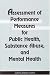 Book Assessment of Performance Measures for Public Health, Substance Abuse, and Mental Health