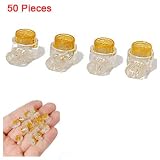 50 Pieces Yellow Button Gel Filled Phone Wire Butt Splice UY Connector 2 Port