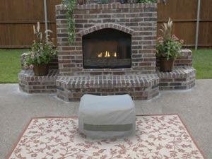 Ottoman Cover 27 x 24 x 21 Khaki