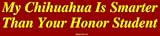 My Chihuahua Is Smarter Than Your Honor Student Bumper Sticker