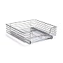 Household Essentials C2021 Extra-Deep Wide Sliding Cabinet Organizer, Chrome
