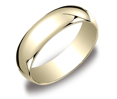 10k Yellow Gold 6mm Traditional Men's Wedding Band