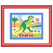 Dinosaurland Red Personalized Print