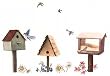 Birdhouses - Fresh, Original Design on a Pure Cotton Kitchen Towel