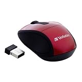 New- VERBATIM 97540 WIRELESS MINI TRAVEL MOUSE (RED)