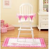 Girl's 1st Birthday High Chair Decoration Kit 2pc