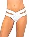 iHeartRaves Strappy Scrunch Back Rave Booty Shorts (Medium/Large, White)