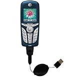 Retractable USB Cable for the Motorola C390 with Power Hot Sync and Charge capabilities - Gomadic Brand w/ TipExchange Technology