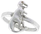 Sterling Silver T Rex Dinosaur Ring Dinosaur Ring 15 mm (1/2 in.) long, size 8