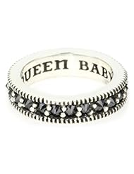 King Baby "Reverse Set" Black Cubic Zirconia with Thin Band