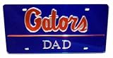 Florida Gators Blue Mirror License Plate W/Orange Gators & Silver DAD