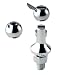 Master Lock 2867DATSC Interchangeable Mount Hitch Ball, Chrome