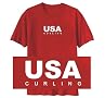 T-Shirt Red Usa Curling T-Shirt Red Usa Curling