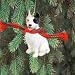 Pit Bull Terrier Miniature Dog Ornament - White
