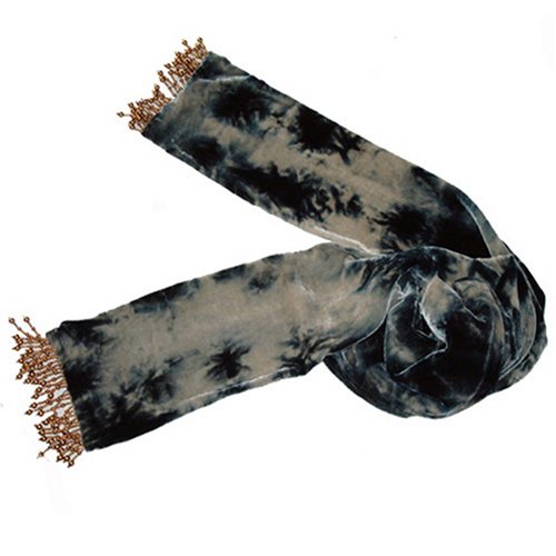 Marbled Navy Velvet Avanti Scarf