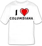 I Love Columbiana Tshirt Large White