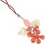 Hand Crafted Cellular Phone Charm - Grape Cluster - Dark Red