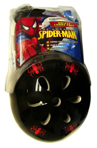 Spider-Man Child Bike Helmet and Pads Combo Pack