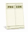 Knock Knock Classic Note Pad: Pro/Con (Pack of 6)