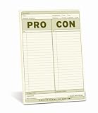 Knock Knock Classic Note Pad: Pro/Con (Pack of 6)