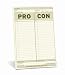 Knock Knock Classic Note Pad: Pro/Con (Pack of 6)