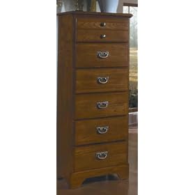Brown, Hard Wood, Six Drawer, Lingerie Chest