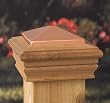 4x4 Newport Copper High Top Post Cap [CAPITOL CITY LUMBER]