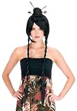 Black Power Bun with Braids Wig