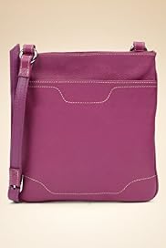Leather Contrast Stitch Cross Body Bag