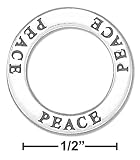 41EYIgvCzkL. SL160  STERLING SILVER PEACE AFFIRMATION BAND PENDANT