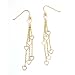 14k Yellow Gold Multi Strand Dangle Heart Earrings $39 Shipped