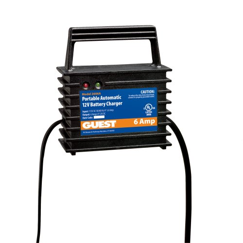 Guest 2606A Portable Marine Battery Charger (12-Volt, 6-Amps, Single Output)