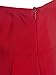 Choies Women's Red High Waist Pocket Plain Flare Pleated Skater Midi Skirt M