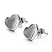 Give Gift Jewelry Fashion Women's Earrings Titanium Steel Heart Stud Earring 16x9mm 4g Weight