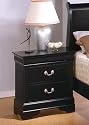 Furniture online: Nightstand Louis Philippe Style in Deep Black Finish